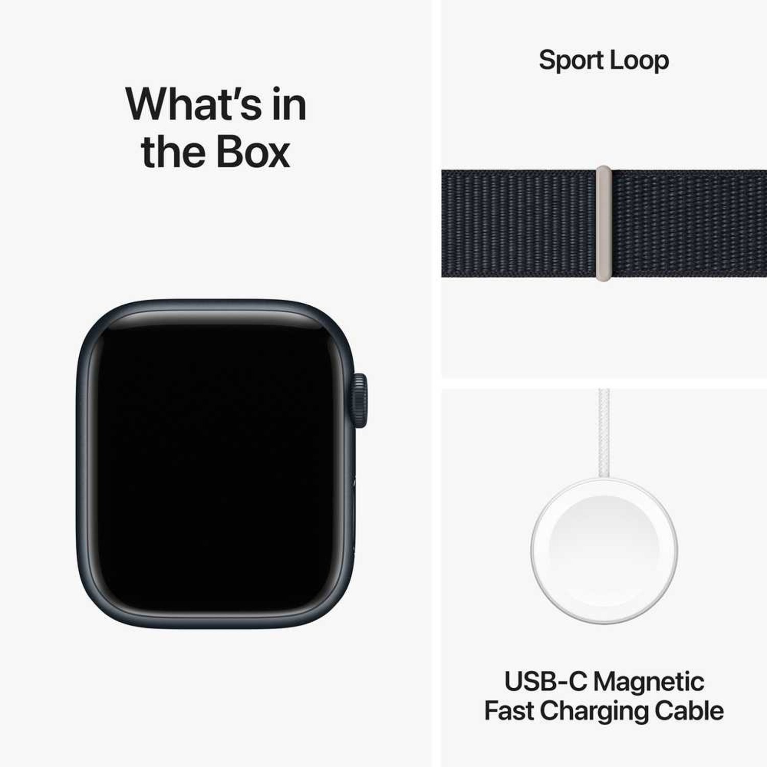 Apple Watch Series 9 GPS 41mm Midnight Aluminum Case with Midnight Sport Loop – Middle East Version - Image 4