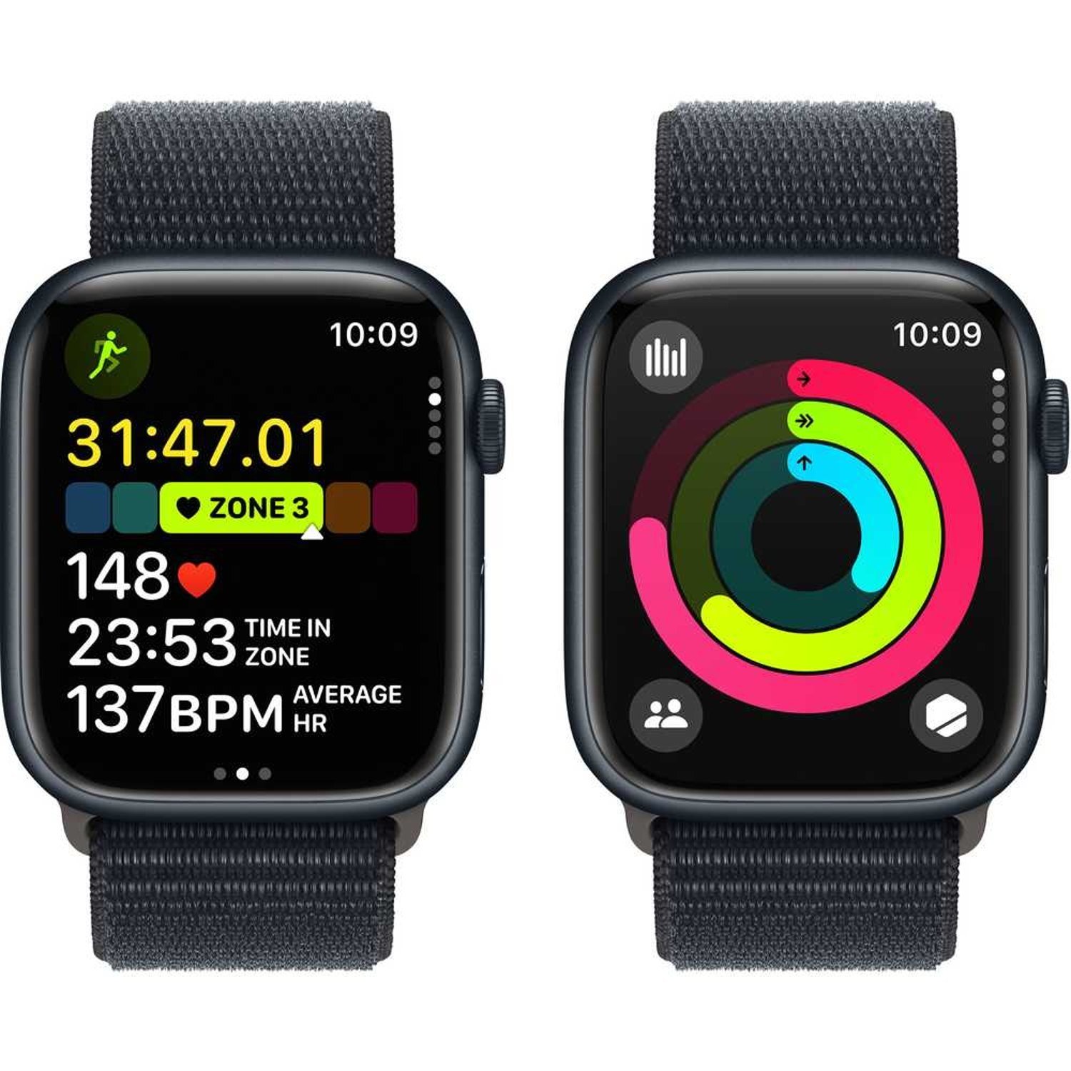 Apple Watch Series 9 GPS 41mm Midnight Aluminum Case with Midnight Sport Loop – Middle East Version - Image 6