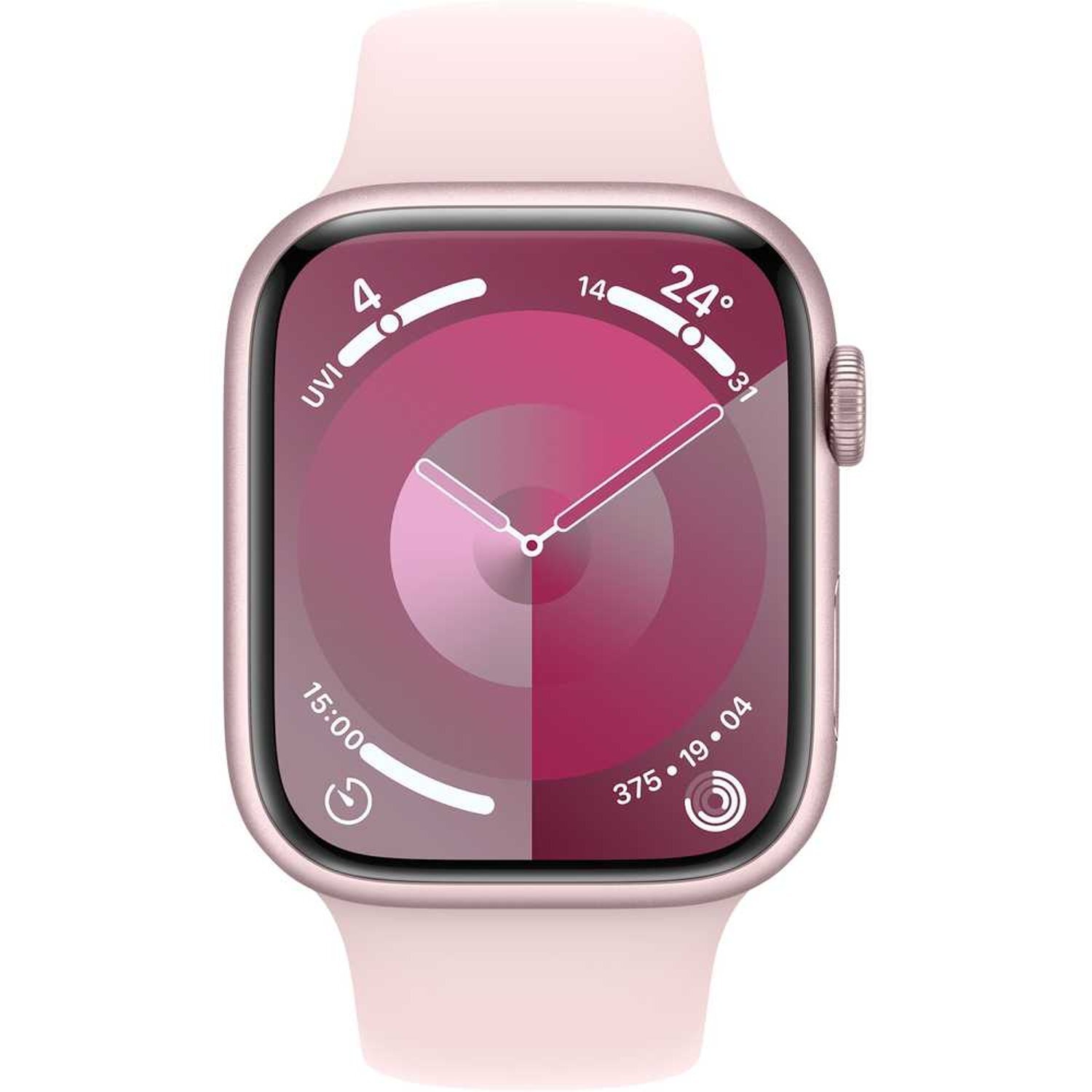 Apple Watch Series 9 GPS 41mm Pink Aluminum Case with Light Pink Sport Loop – Middle East Version