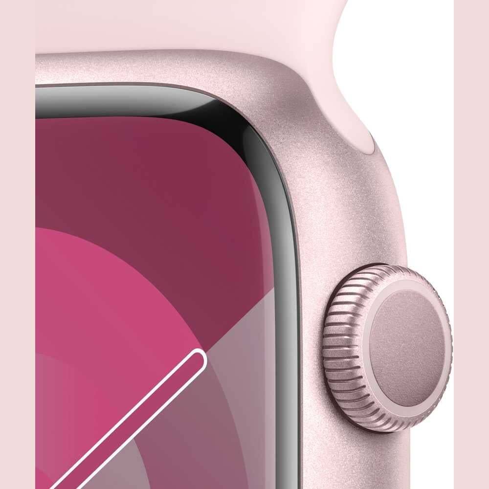 Apple Watch Series 9 GPS 41mm Pink Aluminum Case with Light Pink Sport Loop – Middle East Version - Image 2