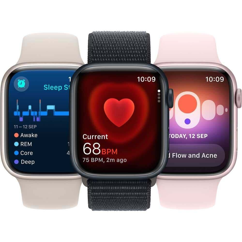 Apple Watch Series 9 GPS 41mm Pink Aluminum Case with Light Pink Sport Loop – Middle East Version - Image 4