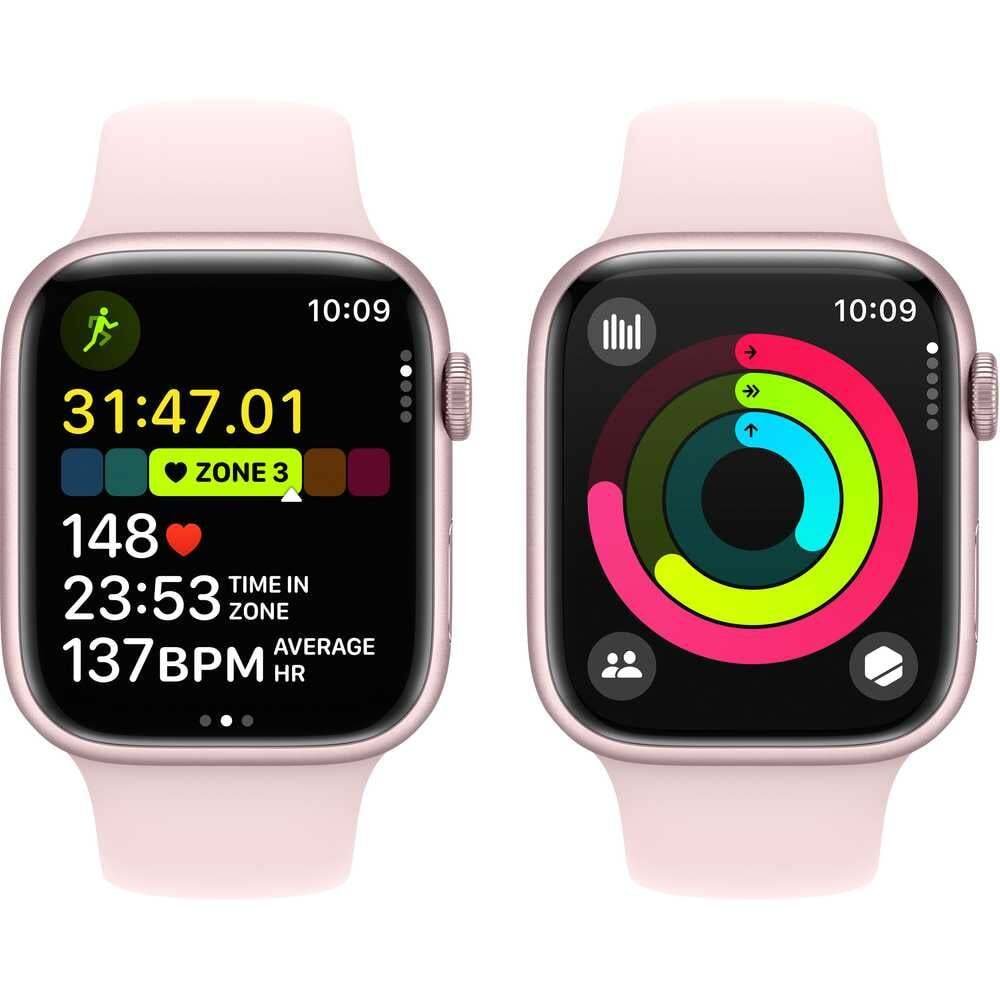 Apple Watch Series 9 GPS 41mm Pink Aluminum Case with Light Pink Sport Loop – Middle East Version - Image 5