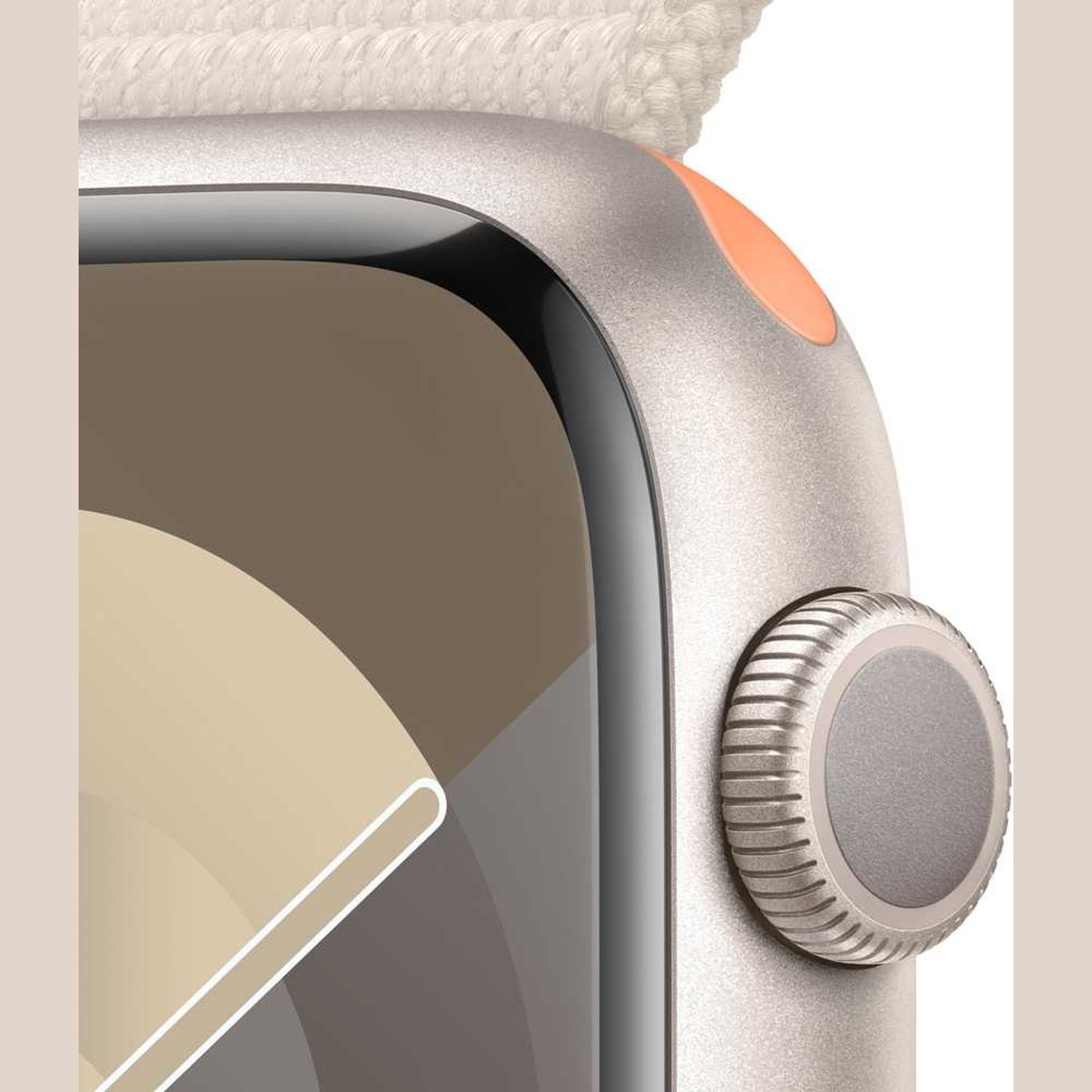 Apple Watch Series 9 GPS 41mm Starlight Aluminum Case with Starlight Sport Loop – Middle East Version - Image 4