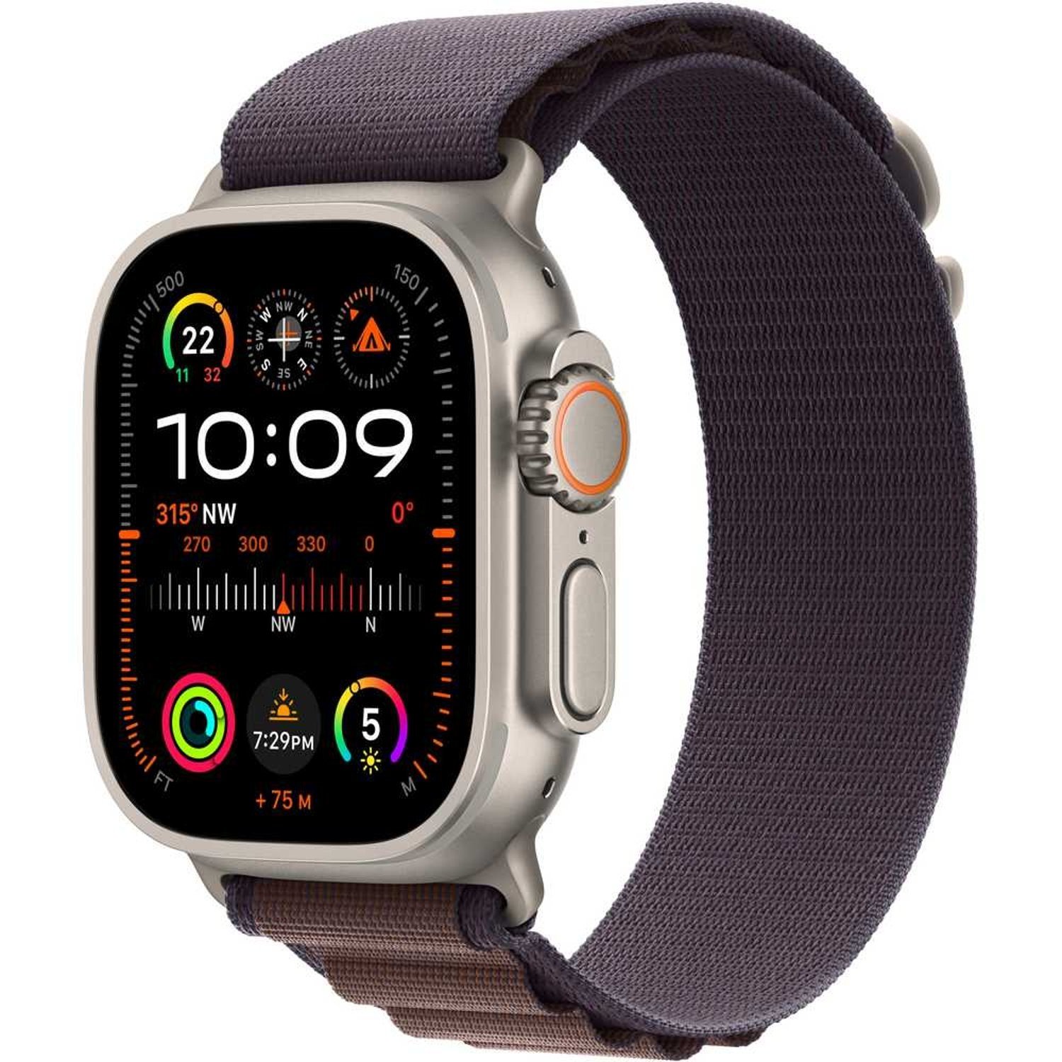Apple Watch Ultra 2 GPS + Cellular 49mm Titanium Case with Indigo Alpine Loop L – Middle East Version