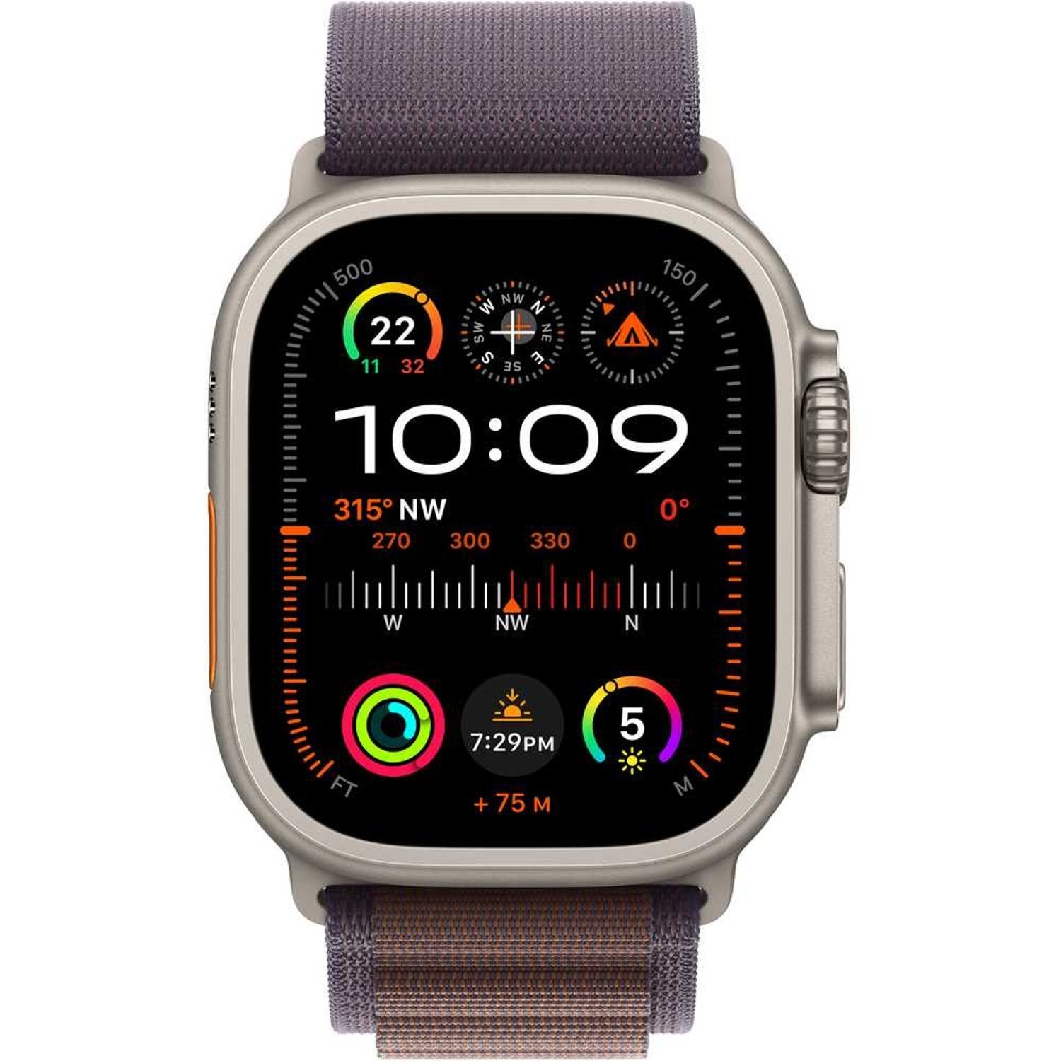 Apple Watch Ultra 2 GPS + Cellular 49mm Titanium Case with Indigo Alpine Loop L – Middle East Version - Image 2
